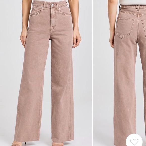 Veronica Beard Denim - Veronica Beard Taylor High Rise Wide-Leg Jeans in Tan Sierra